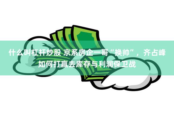 什么叫杠杆炒股 京系房企一哥“换帅”，齐占峰如何打赢去库存与利润保卫战